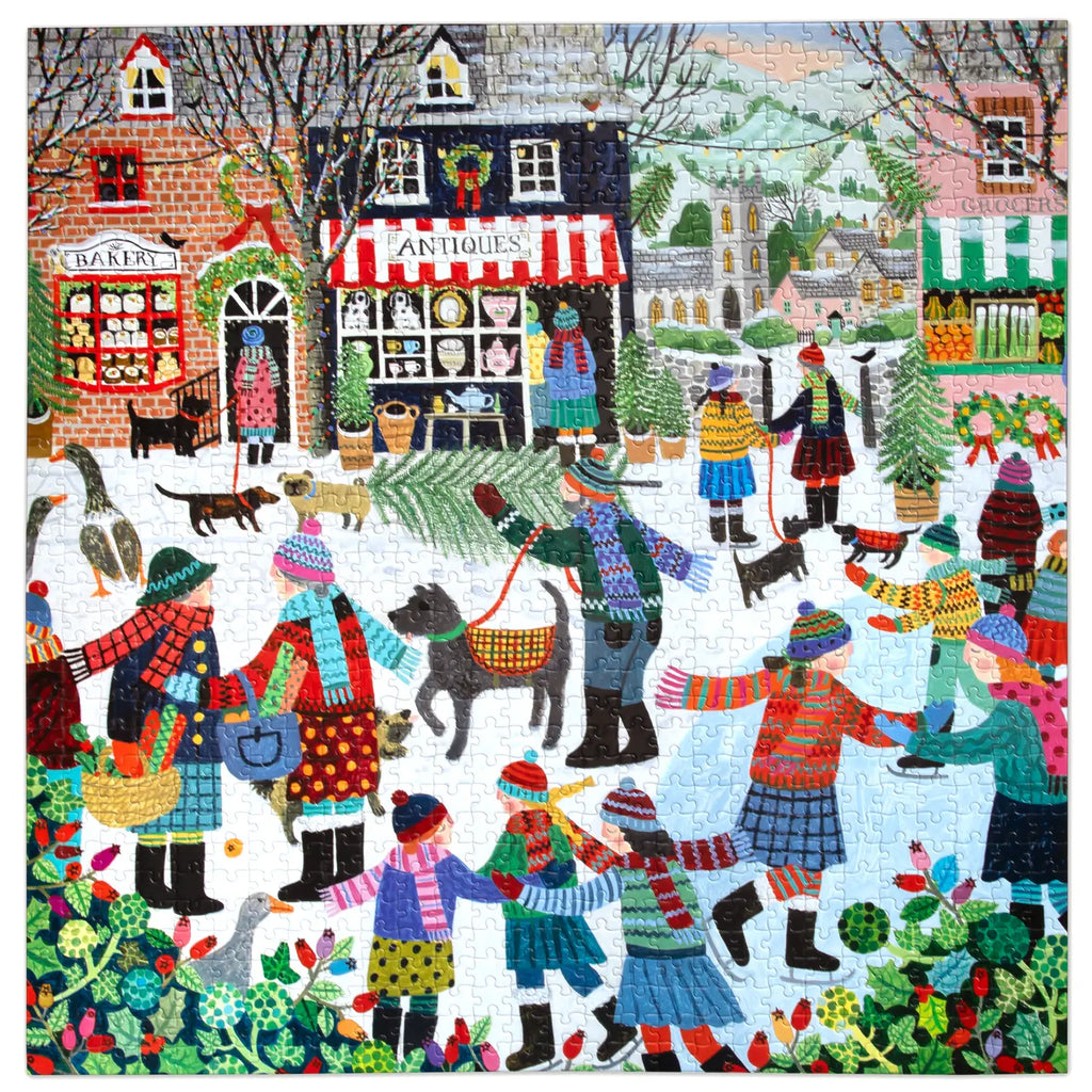 eeBoo 1000 Piece Puzzle Christmas in the Square