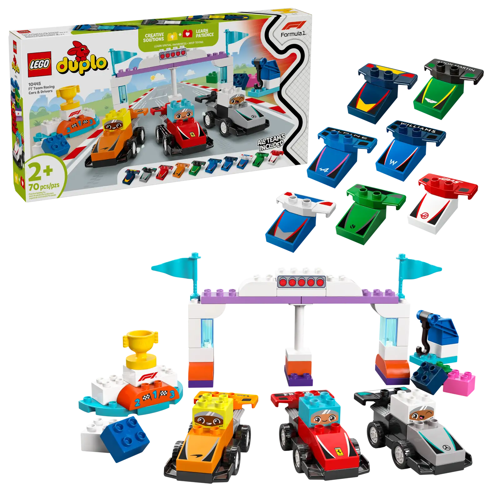LEGO® DUPLO® F1® Team Race Cars & Drivers 10445