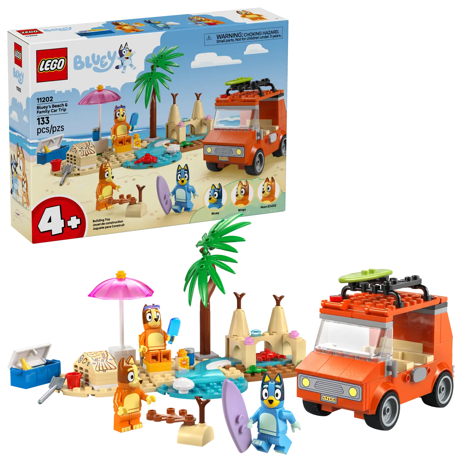 LEGO® DUPLO® Bluey's Beach & Family Car Trip 11202