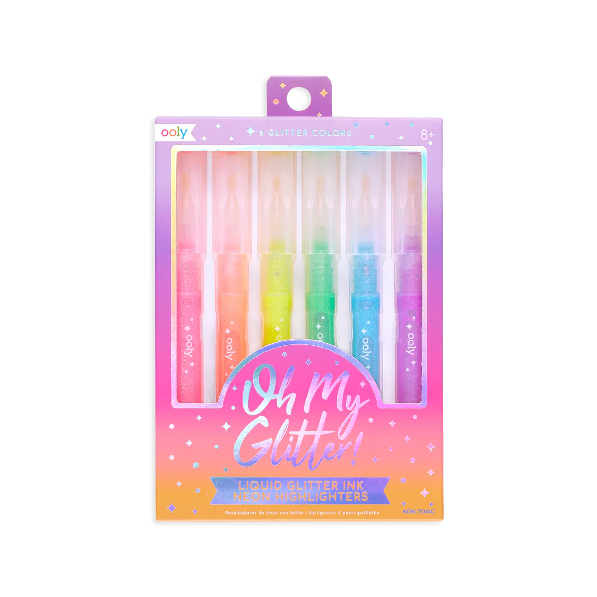 Ooly Oh My Glitter!: Liquid Glitter Ink Neon Highlighters (Set of 6)