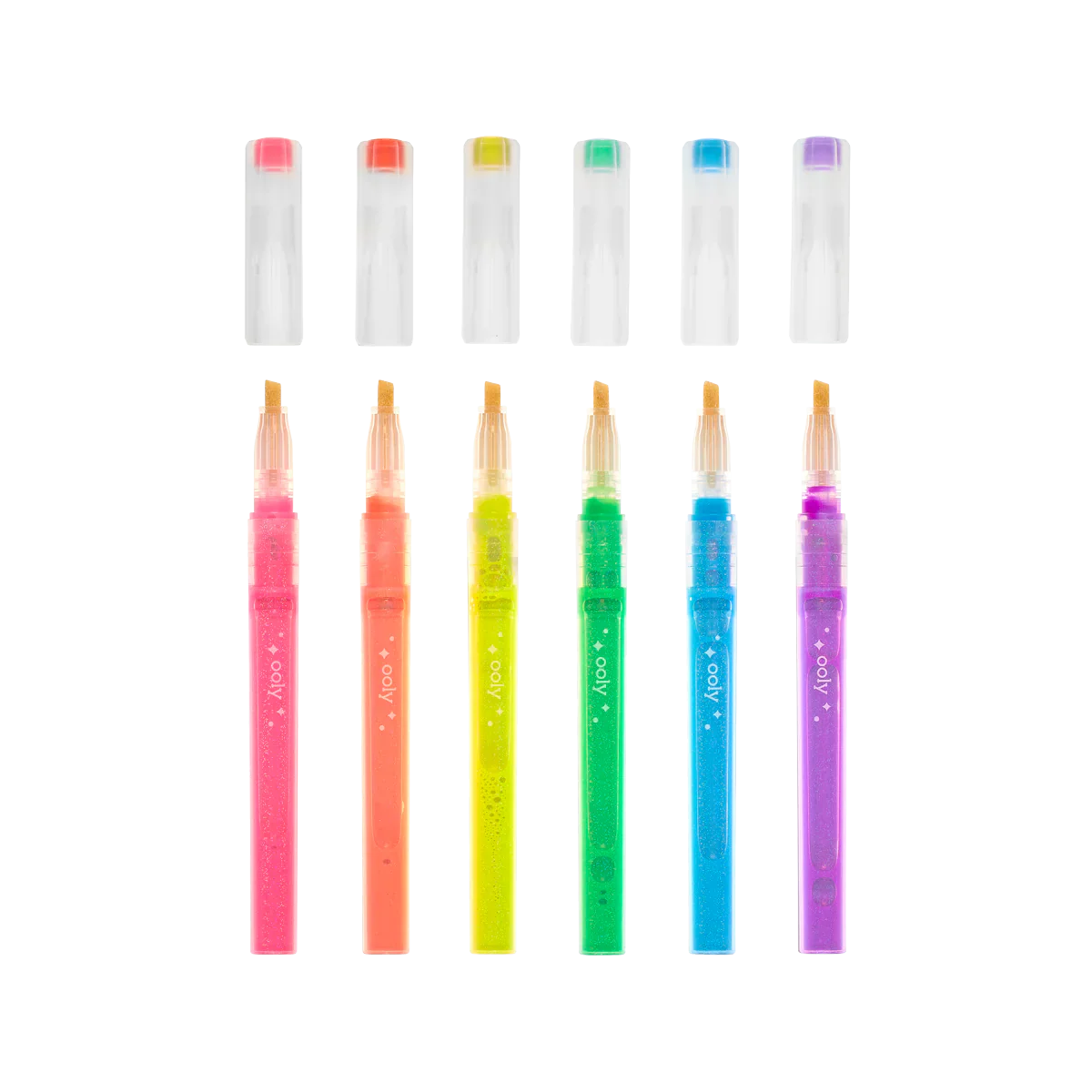Ooly Oh My Glitter!: Liquid Glitter Ink Neon Highlighters (Set of 6)