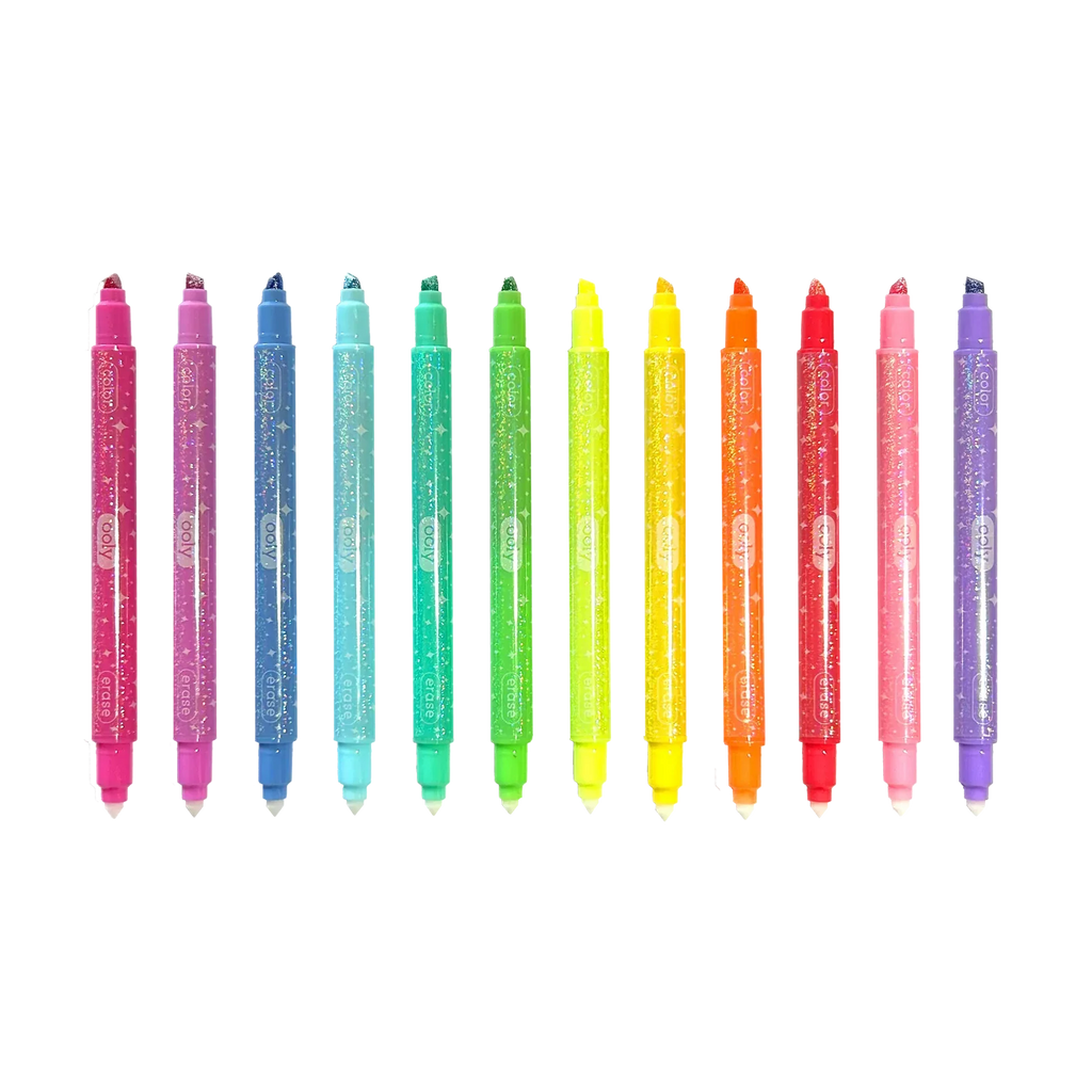Ooly Make no Mistake!: Glittery Erasable Markers (Set of 12)