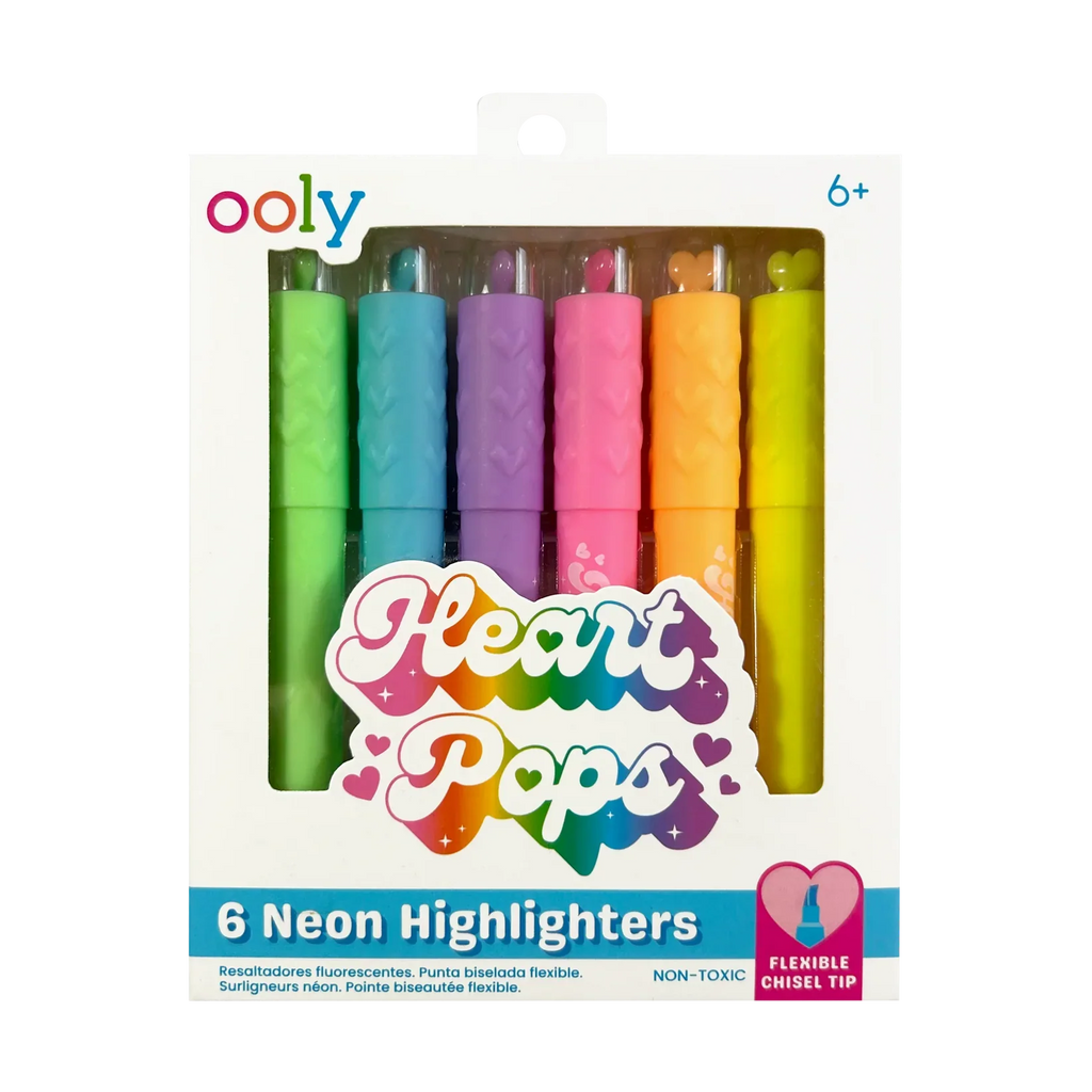 Ooly Heart Pops: Neon Highlighters (Set of 6)