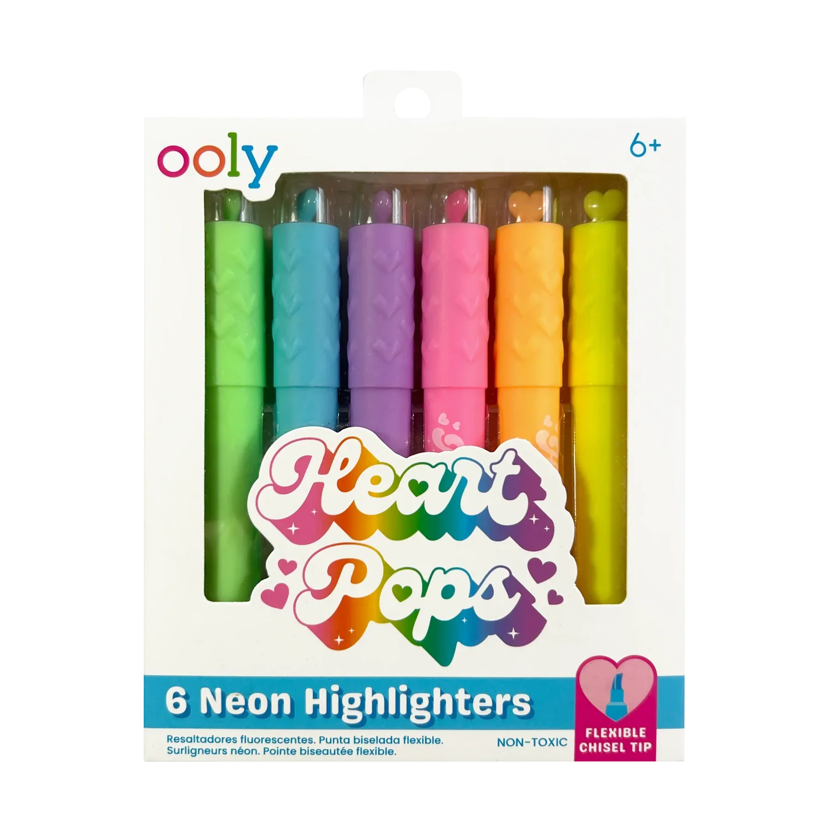 Ooly Heart Pops: Neon Highlighters (Set of 6)