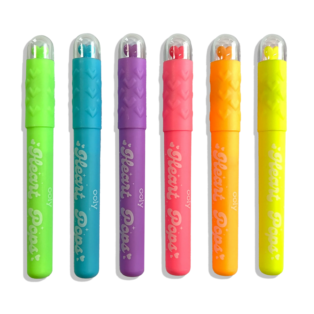 Ooly Heart Pops: Neon Highlighters (Set of 6)