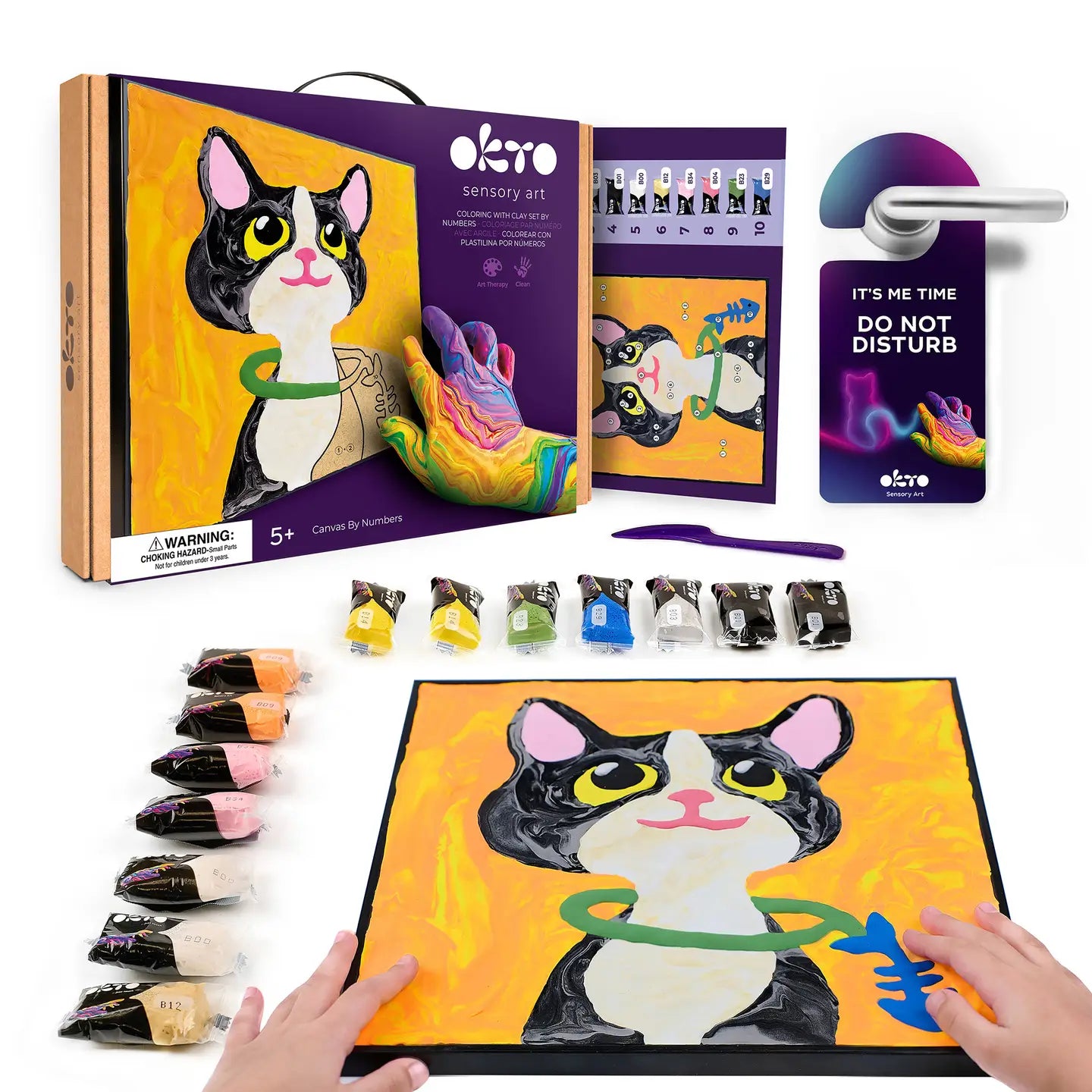 Okto Clay-By-Numbers Kit: Cat