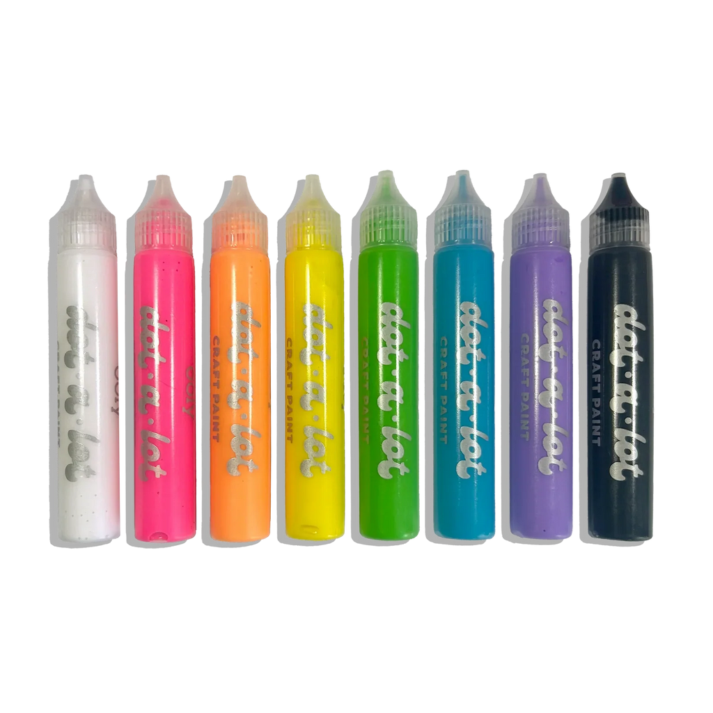 Ooly Dot-A-Lot: Dimensional Craft Paint - Bright (Set of 8)
