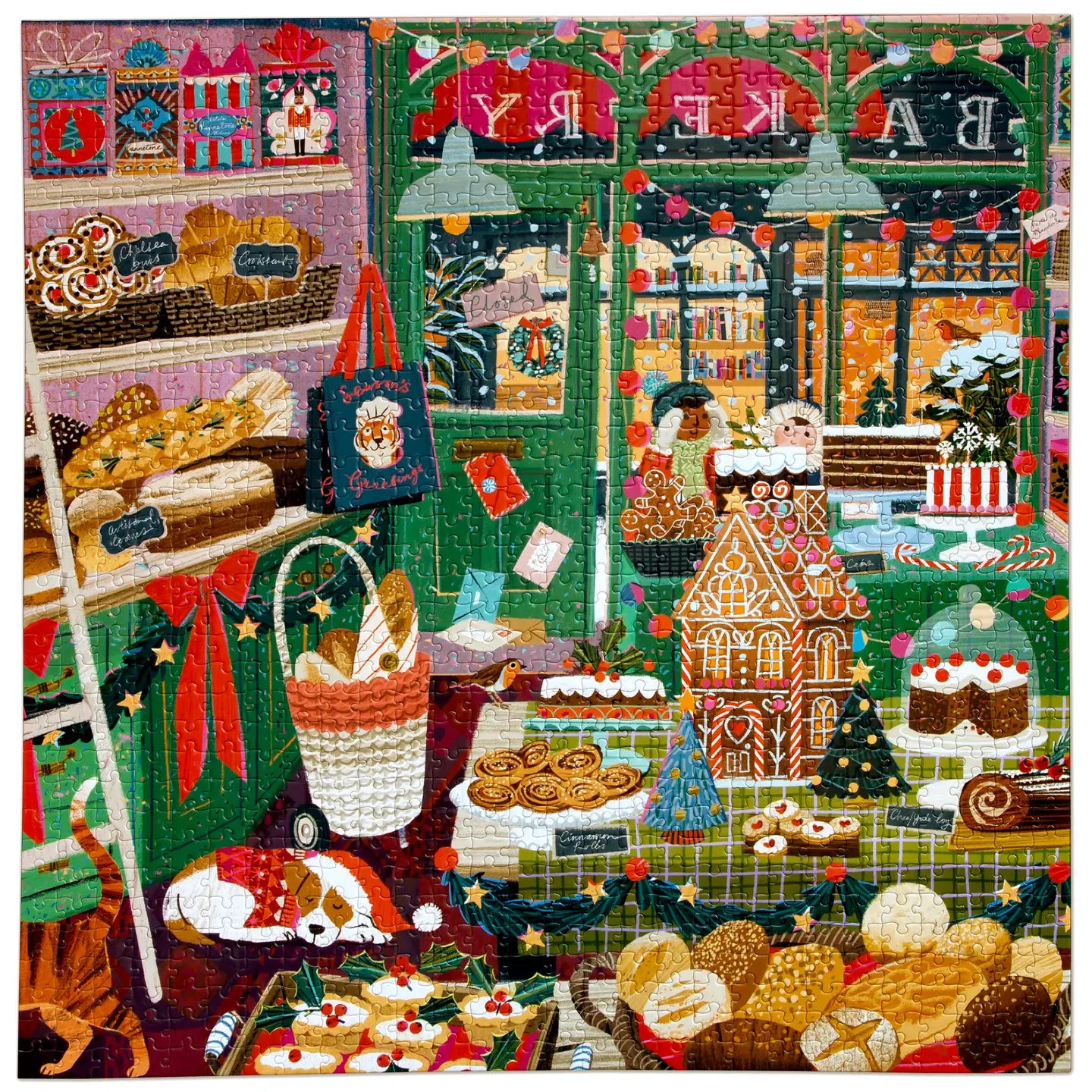 eeBoo 1000 Piece Puzzle Holiday Bakery