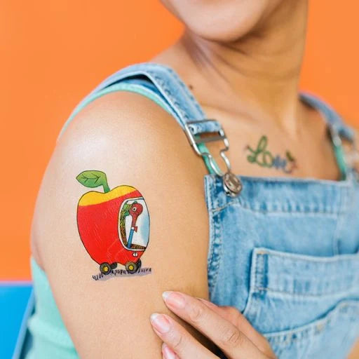 Tattly Pairs Richard Scarry Lowly Apple Car Tattoo