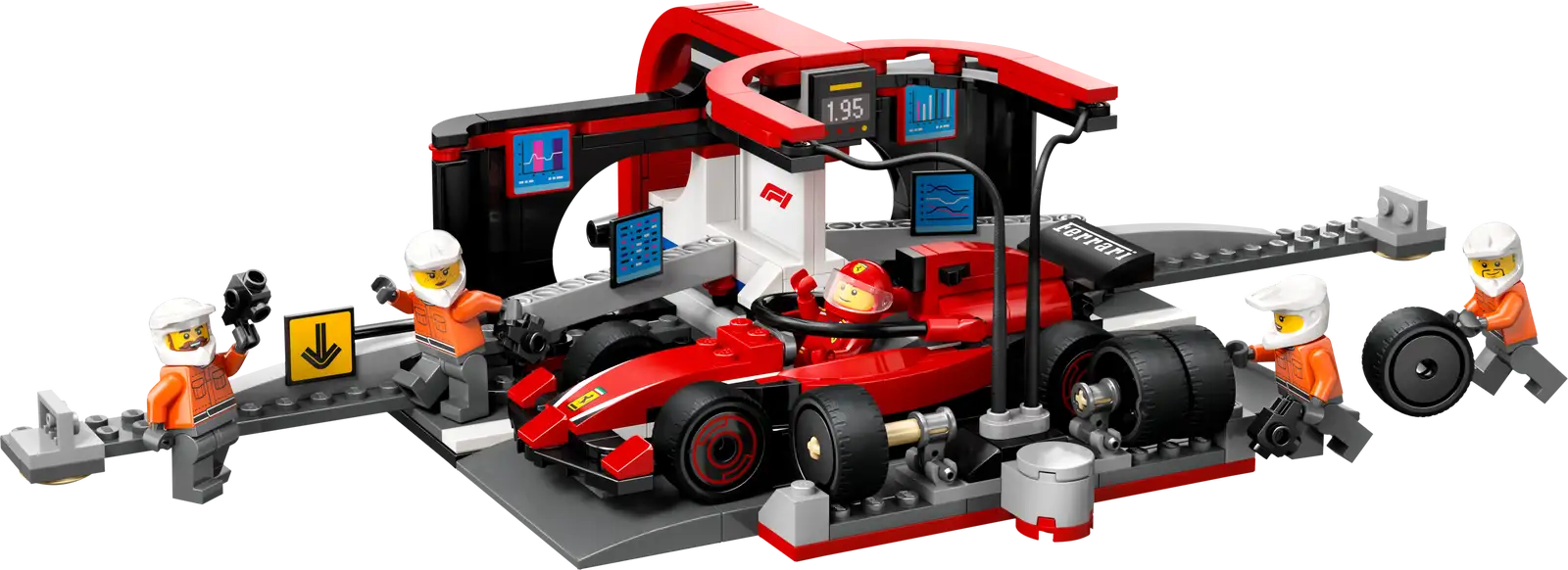 LEGO® F1® Pit Stop & Pit Crew with Ferrari Car 60443