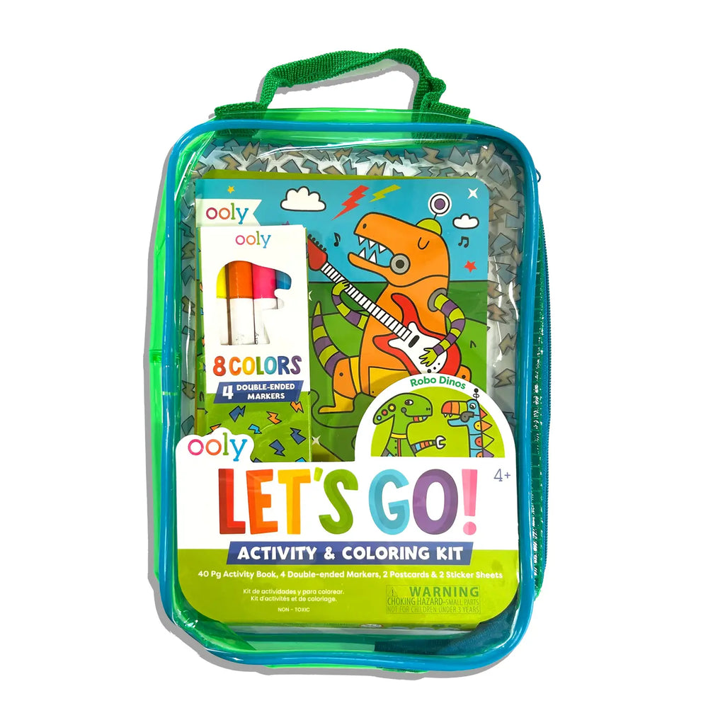 Ooly Let's Go!: Activity & Coloring Kit - Robo Dinos