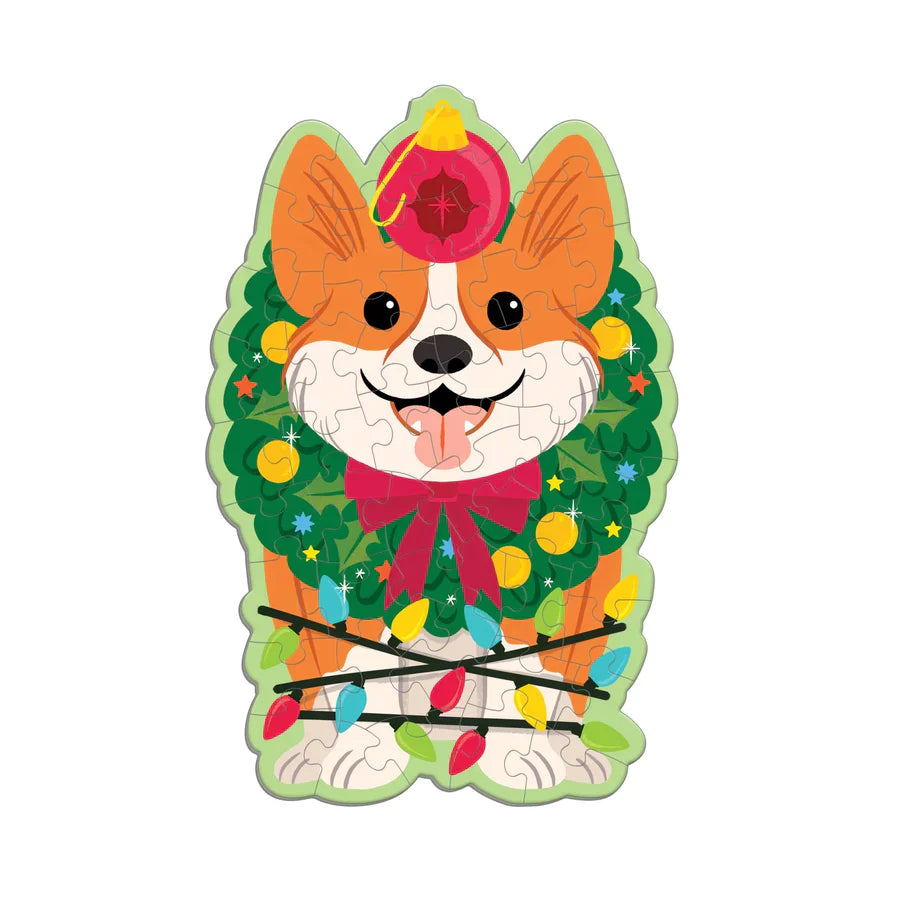 Mudpuppy Scratch & Sniff Puzzle - Christmas Corgi