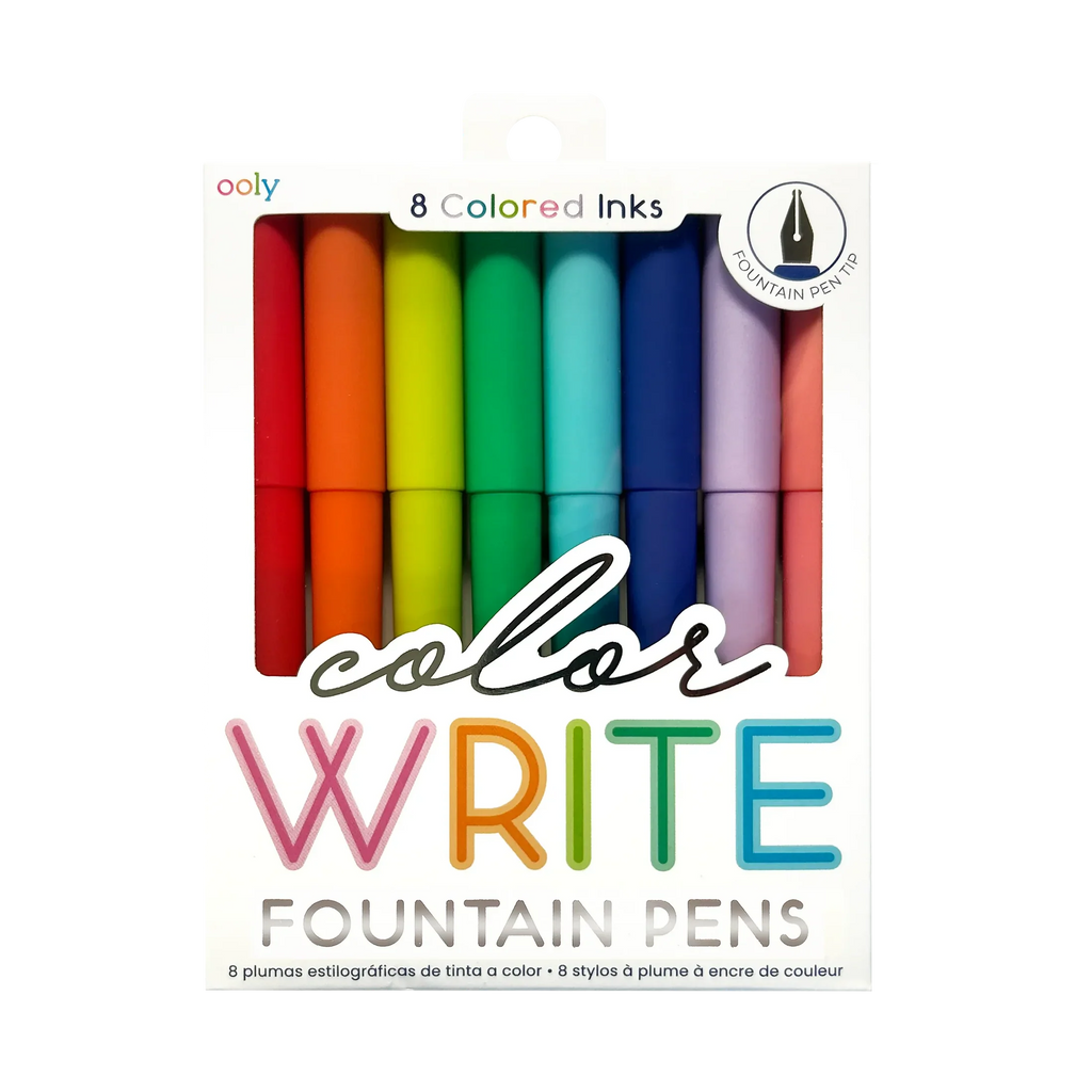 Ooly Color Write Fountain Pens - Set of 8