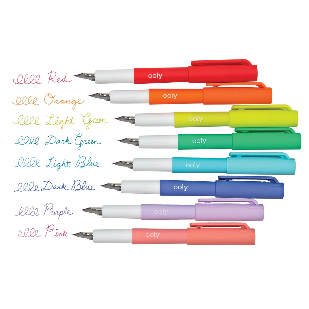 Ooly Color Write Fountain Pens - Set of 8