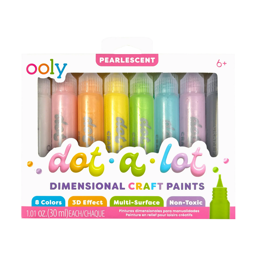 Ooly Dot-A-Lot: Dimensional Craft Paint - Pearlescent (Set of 8)