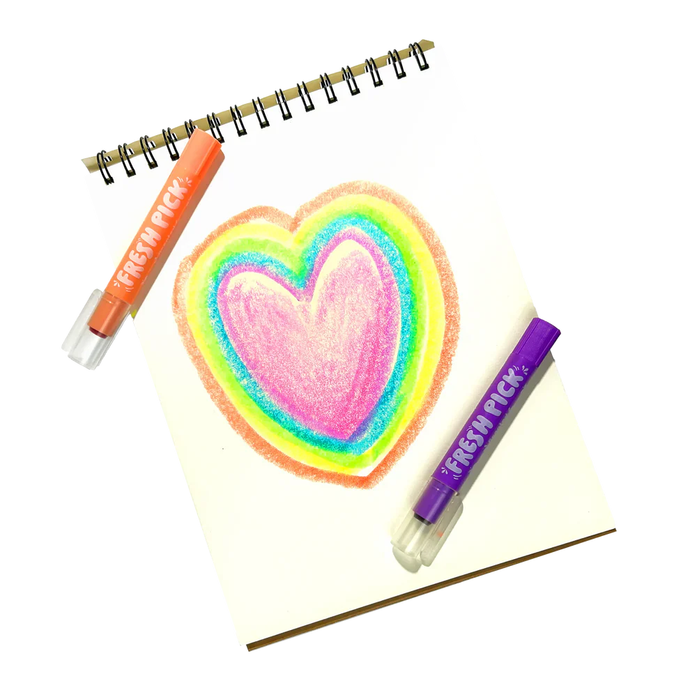 Ooly Fresh Pick Apple Scented Gel Crayons - Set of 6