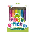 Ooly Fresh Pick Apple Scented Gel Crayons - Set of 6