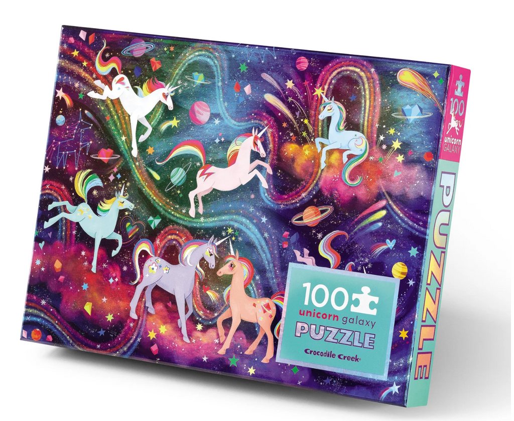 Crocodile Creek 100 Piece Holographic Puzzle: Unicorn Galaxy