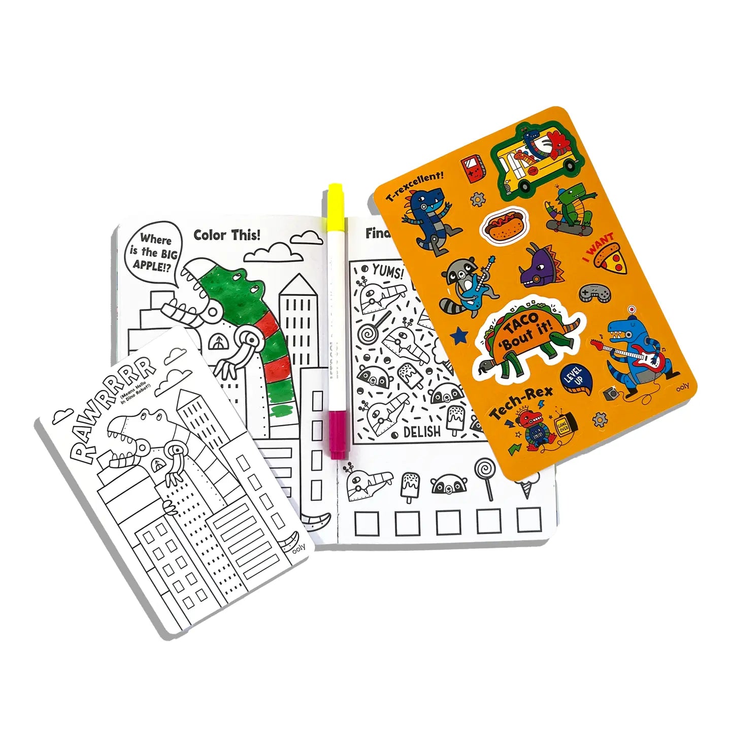 Ooly Let's Go!: Activity & Coloring Kit - Kitty In The City