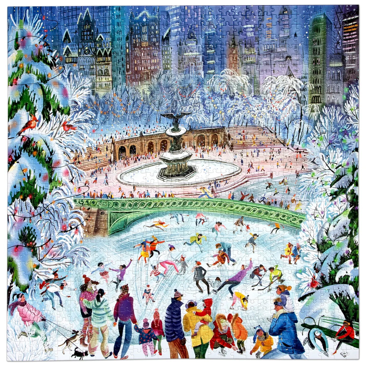 eeBoo 1000 Piece Puzzle New York City Skaters