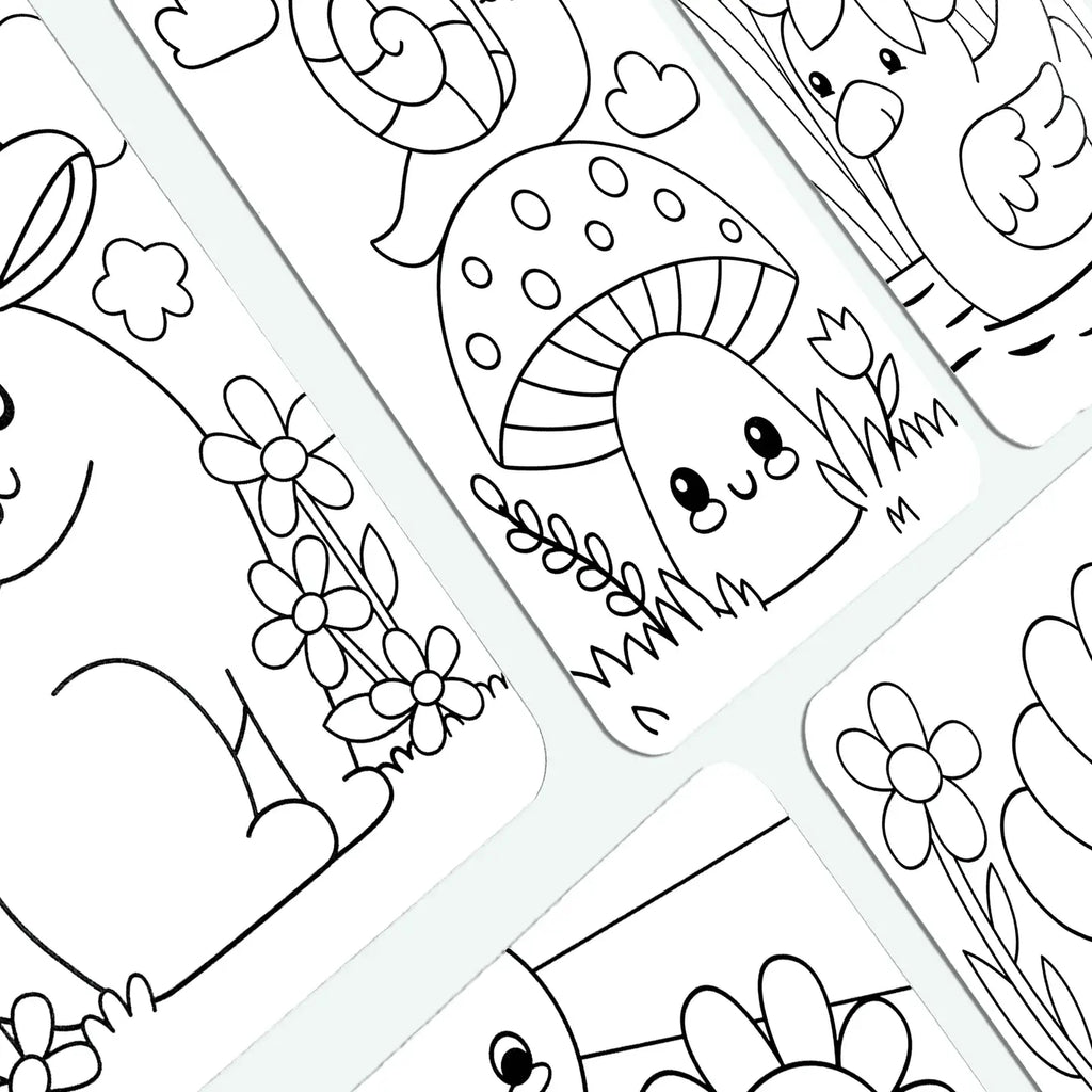 Ooly Undercover Art Hidden Pattern Coloring Activity Art Cards - Garden Pals