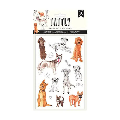 Tattly Sheet Dog Park Tattoos