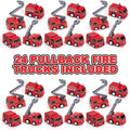 24pc Mini Fire Truck Pullback Playset